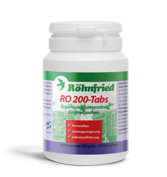 Ro 200, Rohnfried, 125 tablete, Tablete pentru porumbei