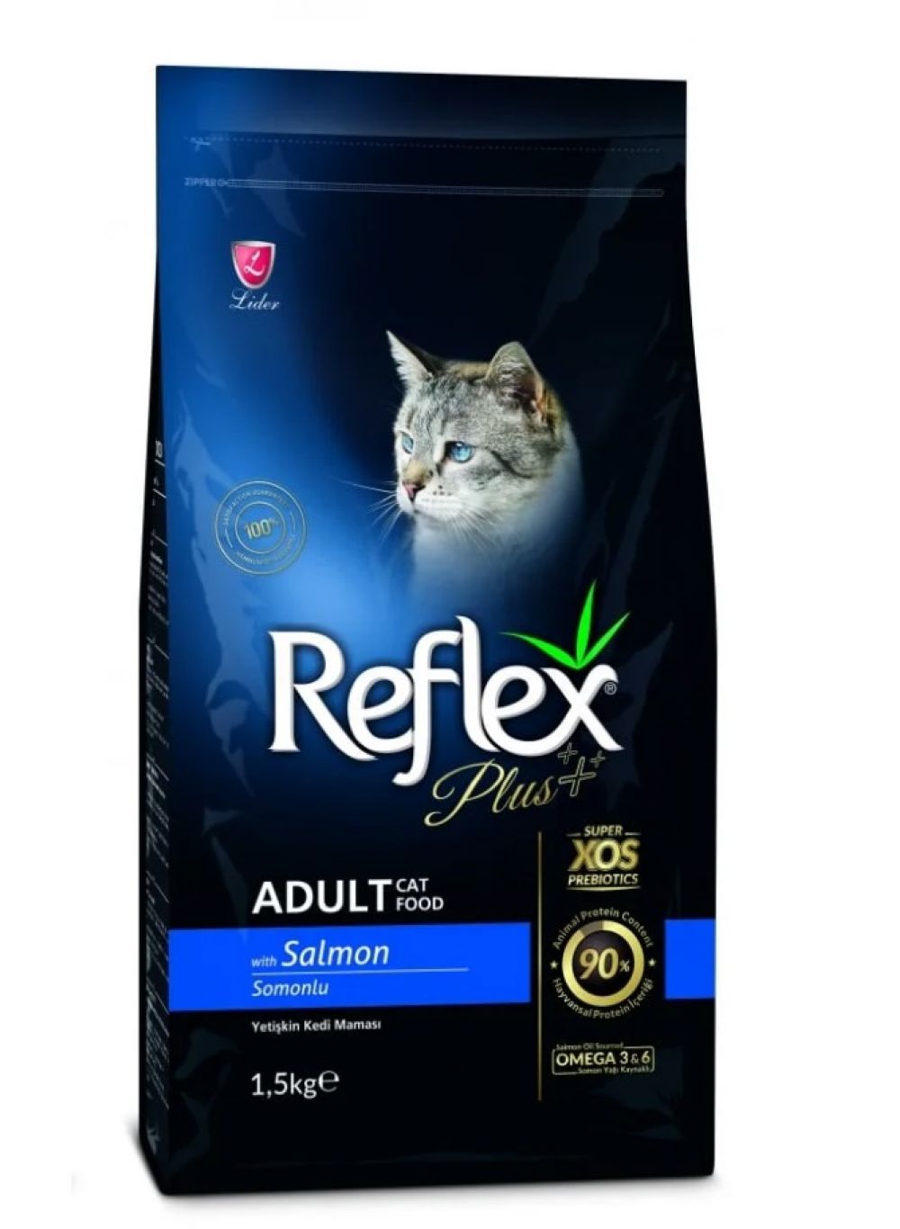 Reflex Plus Adult Cat cu Somon, 15 kg