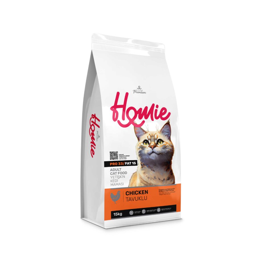 Homie Super Premium cu Pui 15 kg - Hrana uscata pentru pisici adulte,