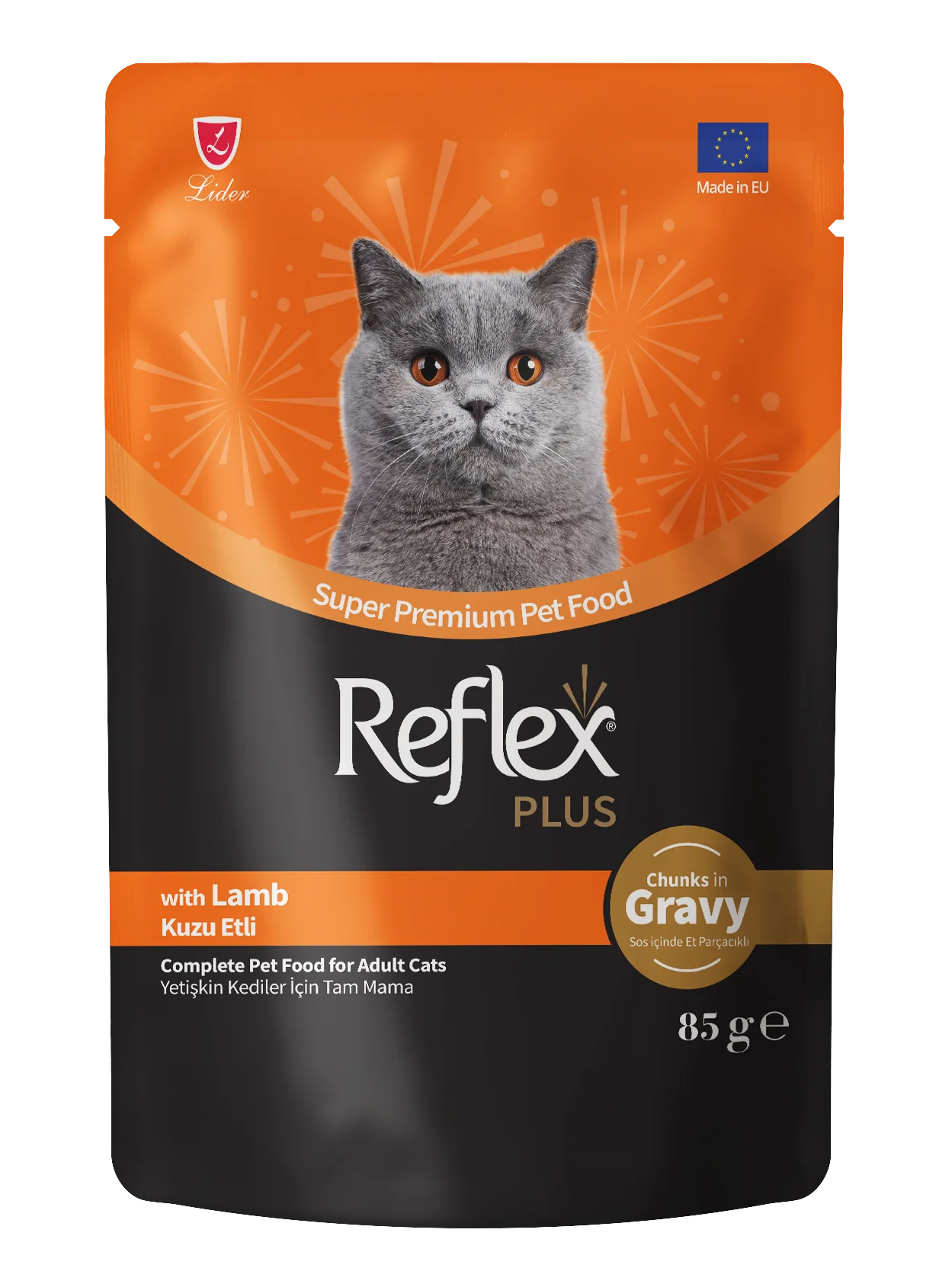 REFLEX PLUS Adult cu Miel in sos 85 gr – Hrana umeda super-premium