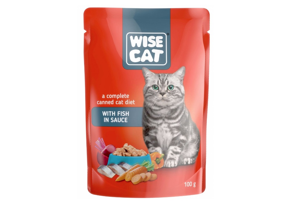 Hrana Umeda pentru Pisici cu Peste in Sos 100G-plic-Wise Cat