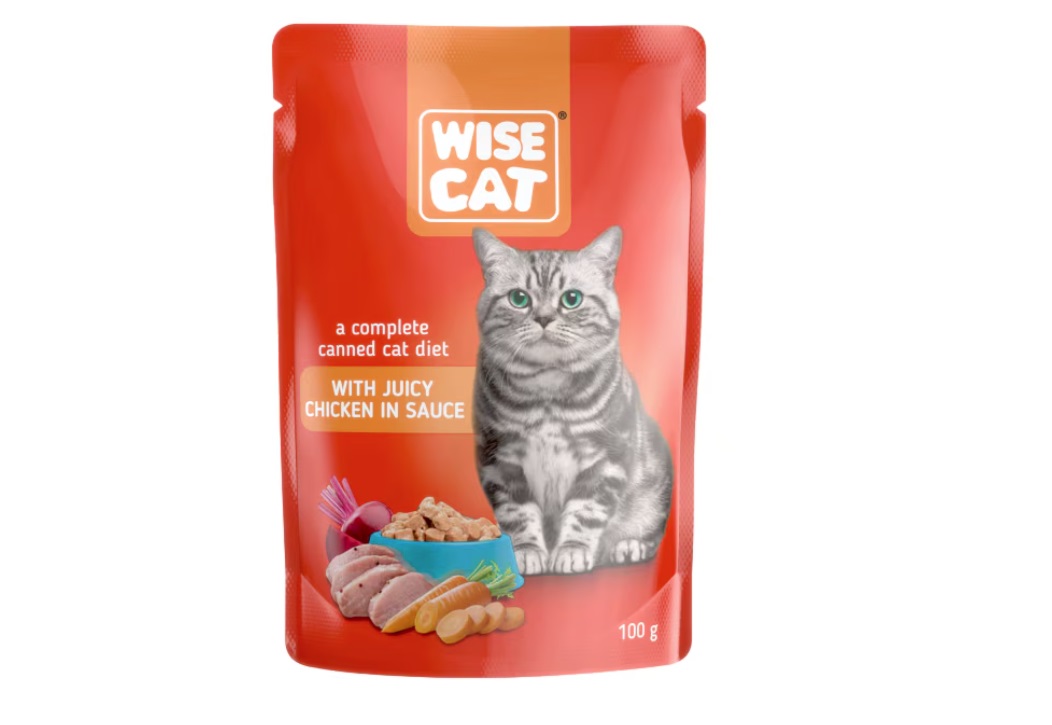 Hrana Umeda pentru Pisici cu Pui in Sos 100G-plic-Wise Cat